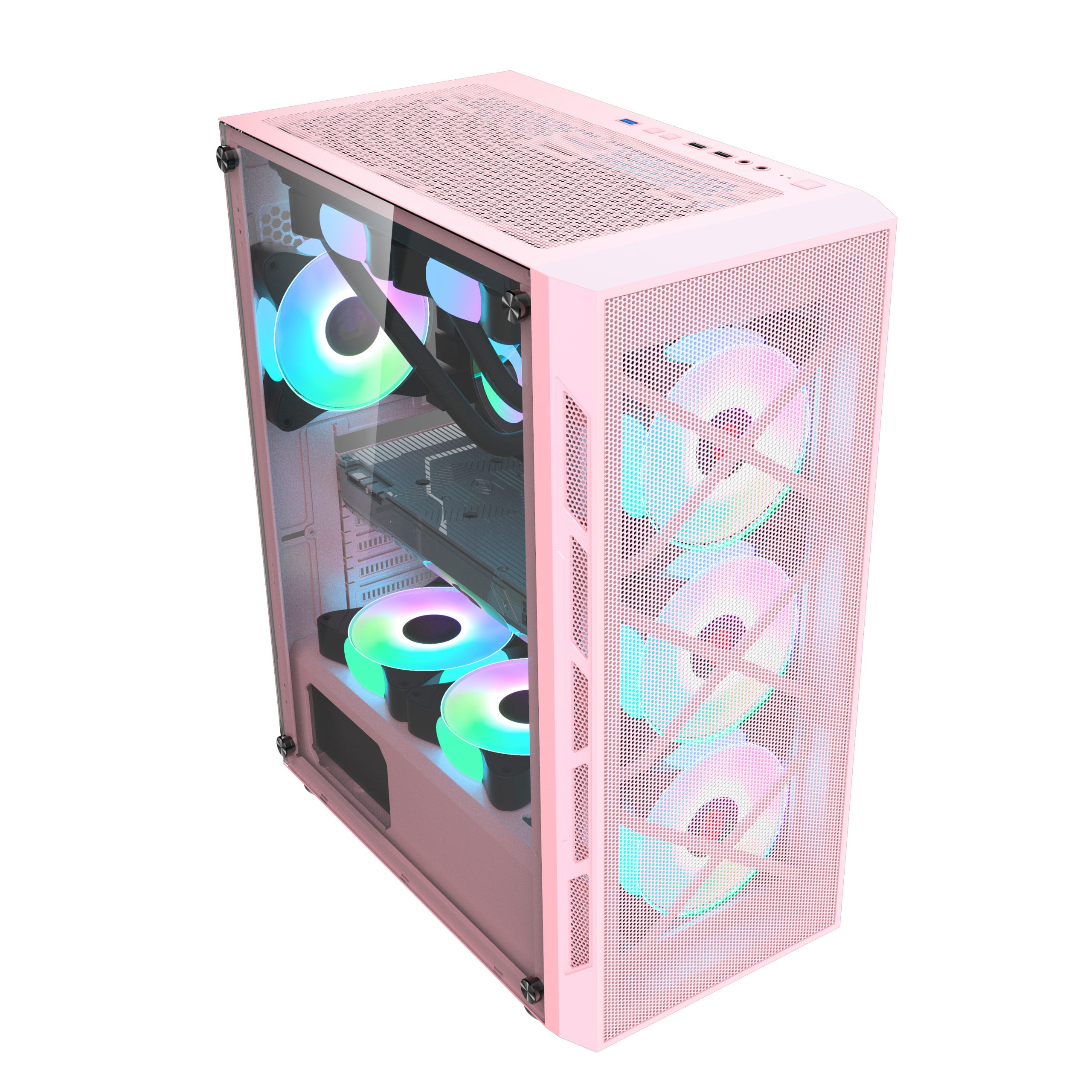 Aluminum Alloy Computer Cases Acrylic Steel Plastic Atx Computer Case